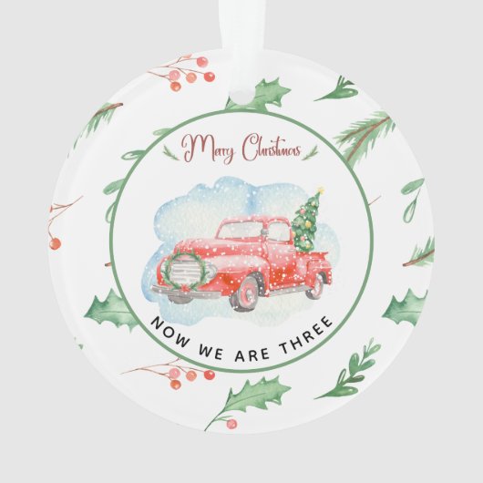 *~* Baby's First Christmas - Tree Peace Dove Truck Ornament (Rückseite)