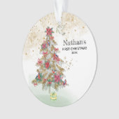 *~* Baby's First Christmas - Truch Tree Peace Dove Ornament (Vorderseite)