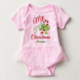 "Baby's First Christmas" TUTU BODYSUIT Baby T-shirt