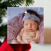 Baby's First Christmas Two Foto Neugeborene Niedli Keramikornament