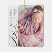 Baby's First Christmas Vertical Foto Snowflake Ce Keramikornament (Links)