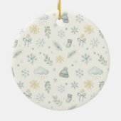Baby's First Christmas - Winter theme Keramik Ornament (Hinten)