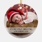 Baby's first Christmas with Grandma Keramik Ornament (Vorne)