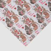 Baby's First Christmas Woodland Animals Deer Bunny Seidenpapier (Detail)