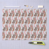 Baby's First Christmas Woodland Animals Deer Bunny Seidenpapier (Handwerk)