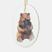 Baby's First Christmas Woodland Bear Hug Keramik Ornament (Links)