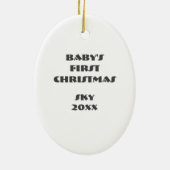 Baby's First Christmas Woodland Bear Hug Keramik Ornament (Hinten)