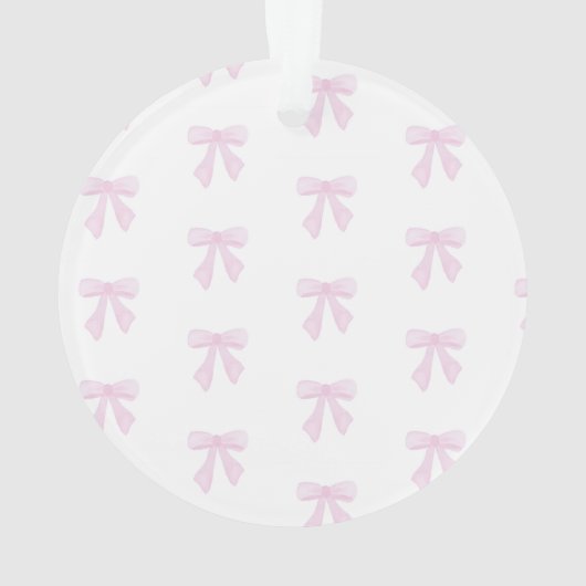 Baby's First Christmas YEAR Pink Bows Ornament (Rückseite)