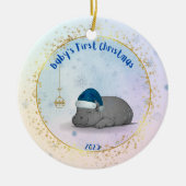 Baby's First ChristmPygmy Hippo Christmas Ornament (Vorne)