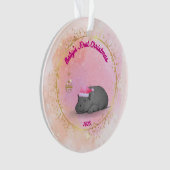 Baby's First ChristmPygmy Hippo Christmas Ornament (Vorderseite)
