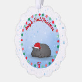 Baby's First Chritmas - Paper Ornament - Hippo Karte (Links)