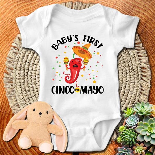 Baby's First Cinco de Mayo Baby Strampler