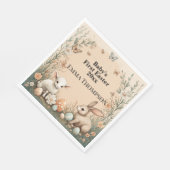 Baby's First Easter Woodland Animals Bunny Lamb Serviette (Ecke)