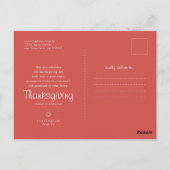 Baby's First Erntedank Modernes Foto Postkarte (Rückseite)