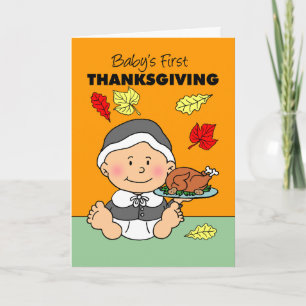 Baby's First Erntedank Pilgrim Karte