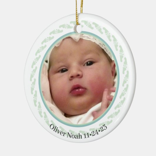 Baby's First Footprints Ornament (Links)