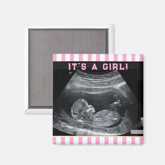 Baby's First Foto Magnet (Vorderseite/Rückseite)