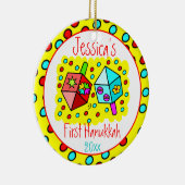 Baby's First Hanukkah - 1-SEITE Keramik Ornament (Rechts)