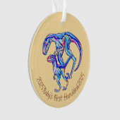 Baby's First Hanukkah 2025 Unisex Velociraptor Ornament (Vorderseite)