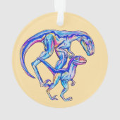 Baby's First Hanukkah 2025 Unisex Velociraptor Ornament (Rückseite)