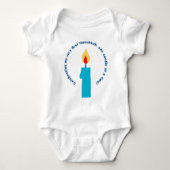 Baby's First Hanukkah Candle Niedlich Funny Baby B Baby Strampler (Vorderseite)