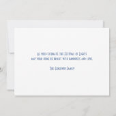 Baby's First Hanukkah, Pinguin, Foto Card Einladung (Rückseite)