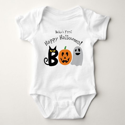 Baby's First Happy Halloween Bodysuit Baby Strampler (Vorderseite)