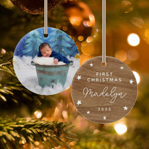 Baby's First Imitats Wood Foto Keramik Ornament