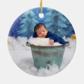 Baby's First Imitats Wood Foto Keramik Ornament (Hinten)
