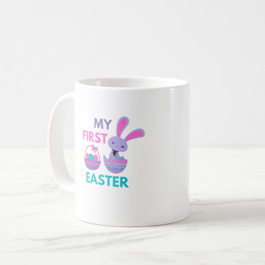 Babys First Oaster Funny Rabbit Kaffeetasse (Vorderseite Links)