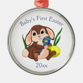 Baby's First Oaster mit Niedlichem Cartoon Bunny Ornament Aus Metall