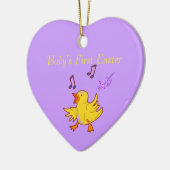 Baby's First Oaster Singing Chick Heart Ornament (Links)