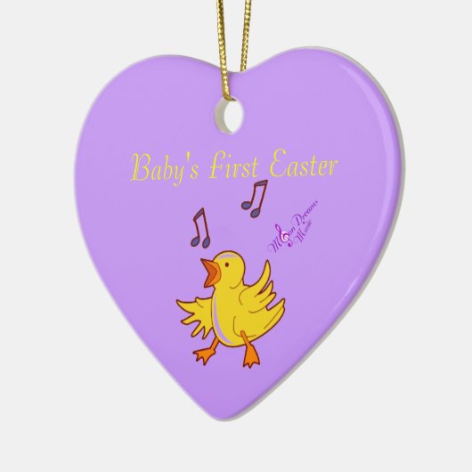 Baby's First Oaster Singing Chick Heart Ornament (Links)