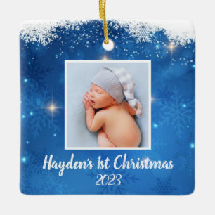 Baby's First - Personalisierte Weihnachtsdekoratio Keramikornament