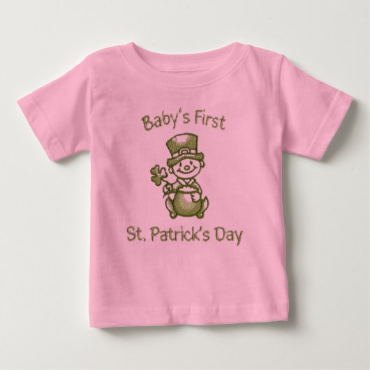 Baby's First St. Patrick's Day Baby T-shirt (Vorderseite)