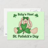 Baby's First St. Patrick's Day Postkarte (Vorne/Hinten)