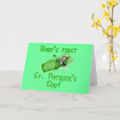 Baby's First St. Patrick's Day Tshirts Karte (Gelbe Blume)