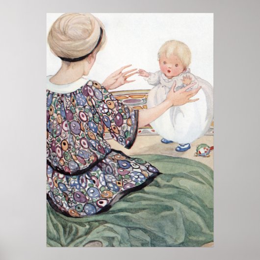 Baby's First Step von Anne Anderson Poster (Vorne)