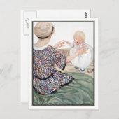 Baby's First Step von Anne Anderson Postkarte (Vorne/Hinten)
