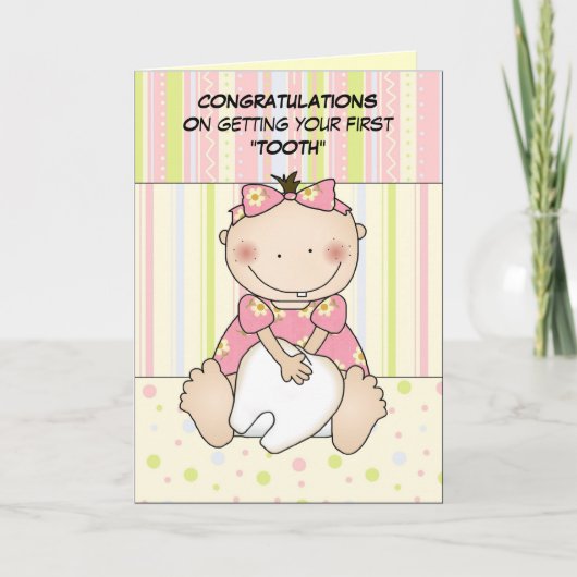 Baby's First Tooth card Karte (Vorderseite)