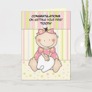 Baby's First Tooth card Karte