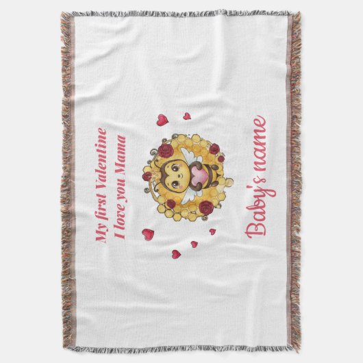 Baby's First valentine Decke (Vorderseite Vertikal)