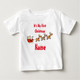 Baby's First Xmas Keepake Geschenk Name Tee hinzuf