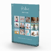 Baby's First Year Foto Collage Birth Stats Blue (Rechts)