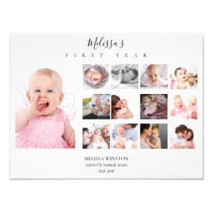 Baby's First Year Foto Collage Keepake