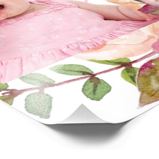 Baby's First Year Foto Collage Keepake Blumengefle (Ecke)