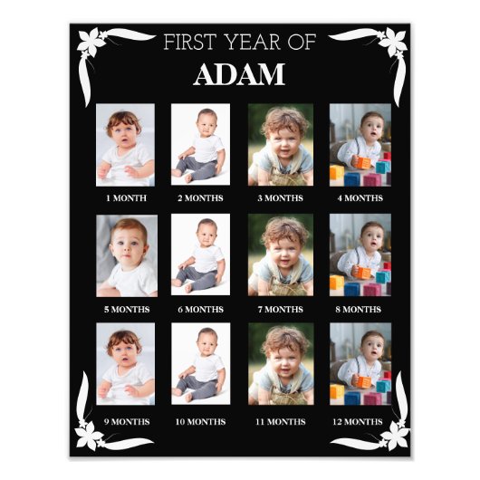 Baby's First Year Foto Unterschreiben im ersten Ja (Vorne)