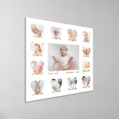 Baby's First Year Heart Foto Keepake Collage Foliendrucke (Ablage )