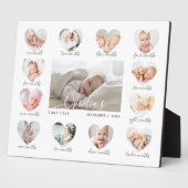 Baby's First Year Heart Foto Keepake Collage Fotoplatte (Seite)