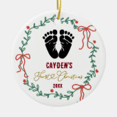 Baby's Footprint First Christmas Ornament (Vorne)